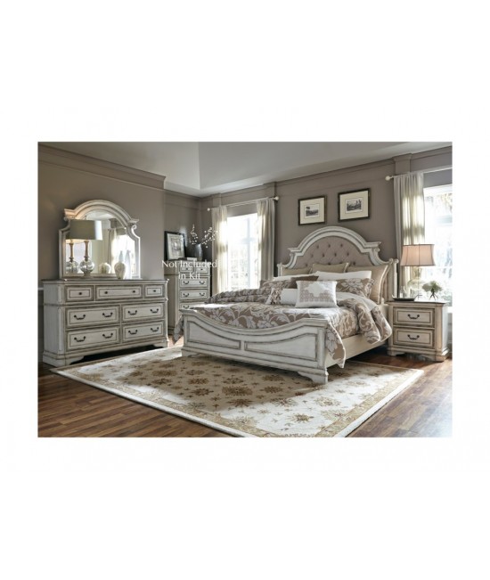 Cloverfield 4pc Upholstered Queen Bedroom Set