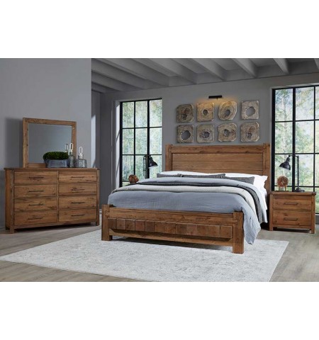 Dovetail Natural 4-pc Queen Bedroom Set
