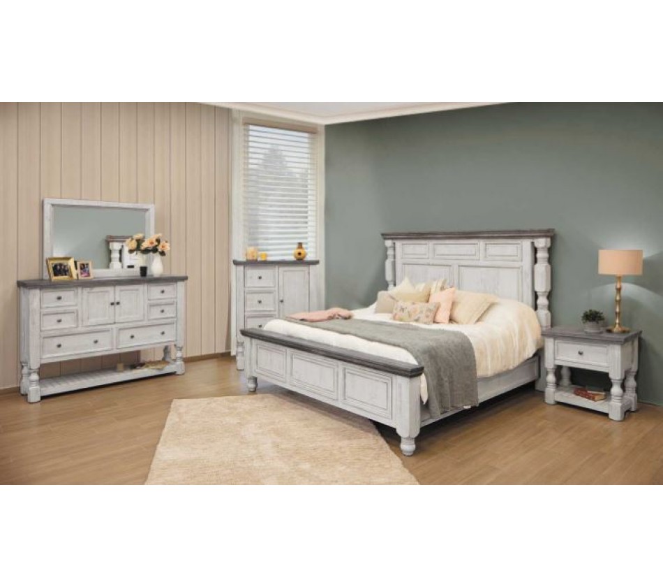 Wisteria 4pc King Size Bedroom Set, King Size Bedroom Set With Mattress